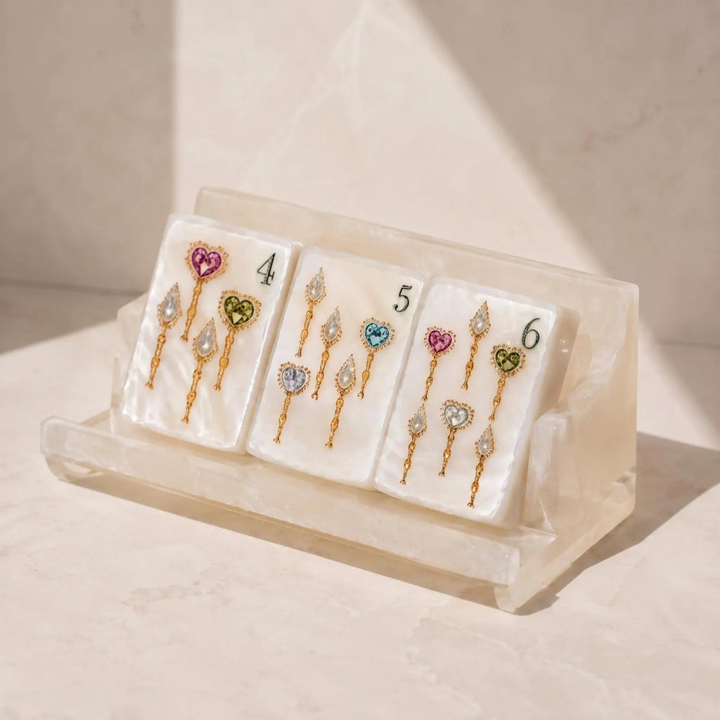 White Pearl Royal American Mahjong Set