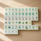 Pearlescent Blue Sea Glass American Mahjong Set