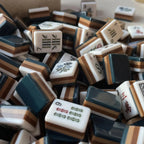 Teal & Brown Layered American Mahjong Set
