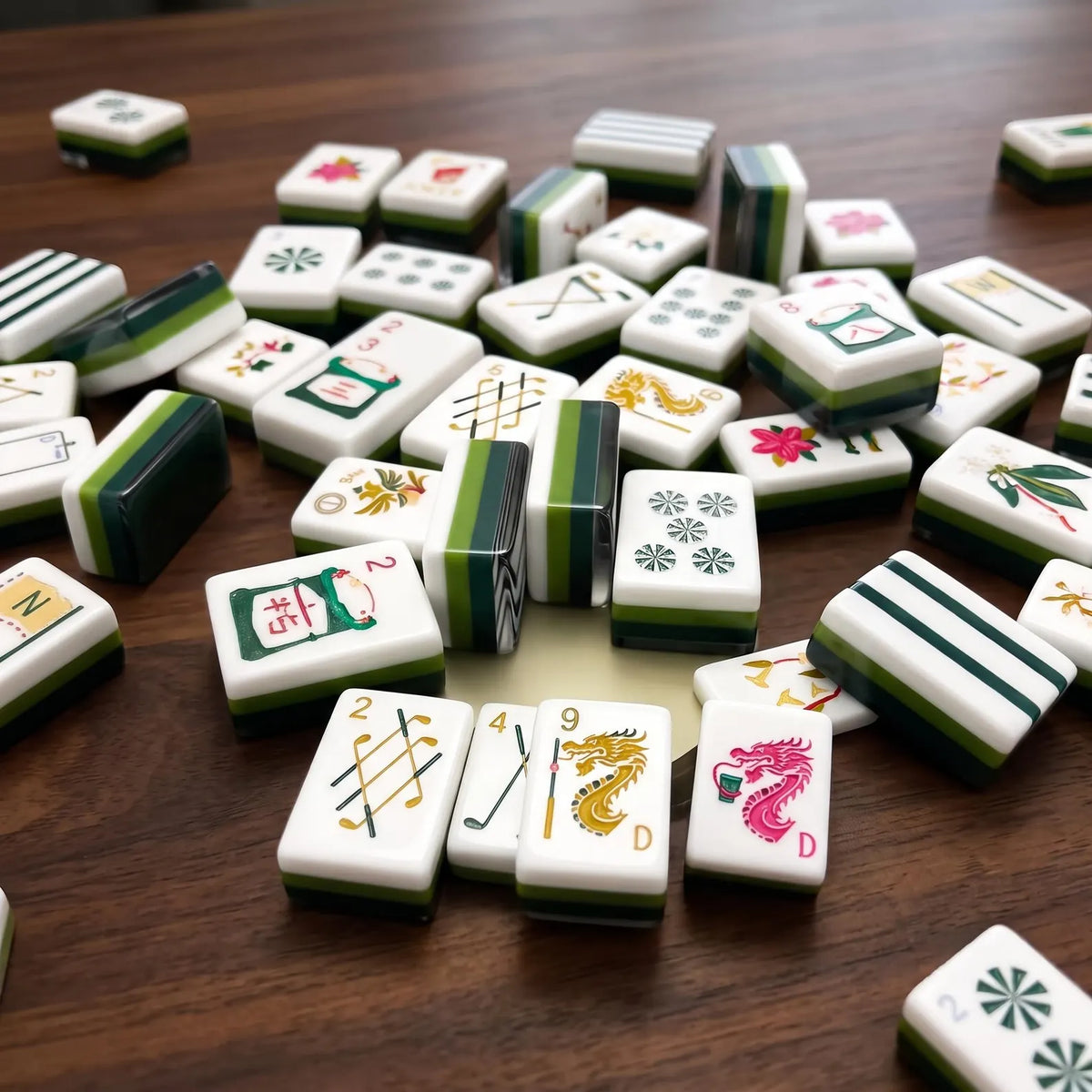 Golf Four-Layer American Mahjong Set
