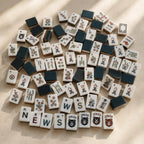 Teal & Brown Layered American Mahjong Set