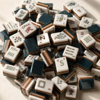 Teal & Brown Layered American Mahjong Set
