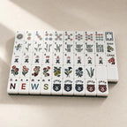Teal & Brown Layered American Mahjong Set