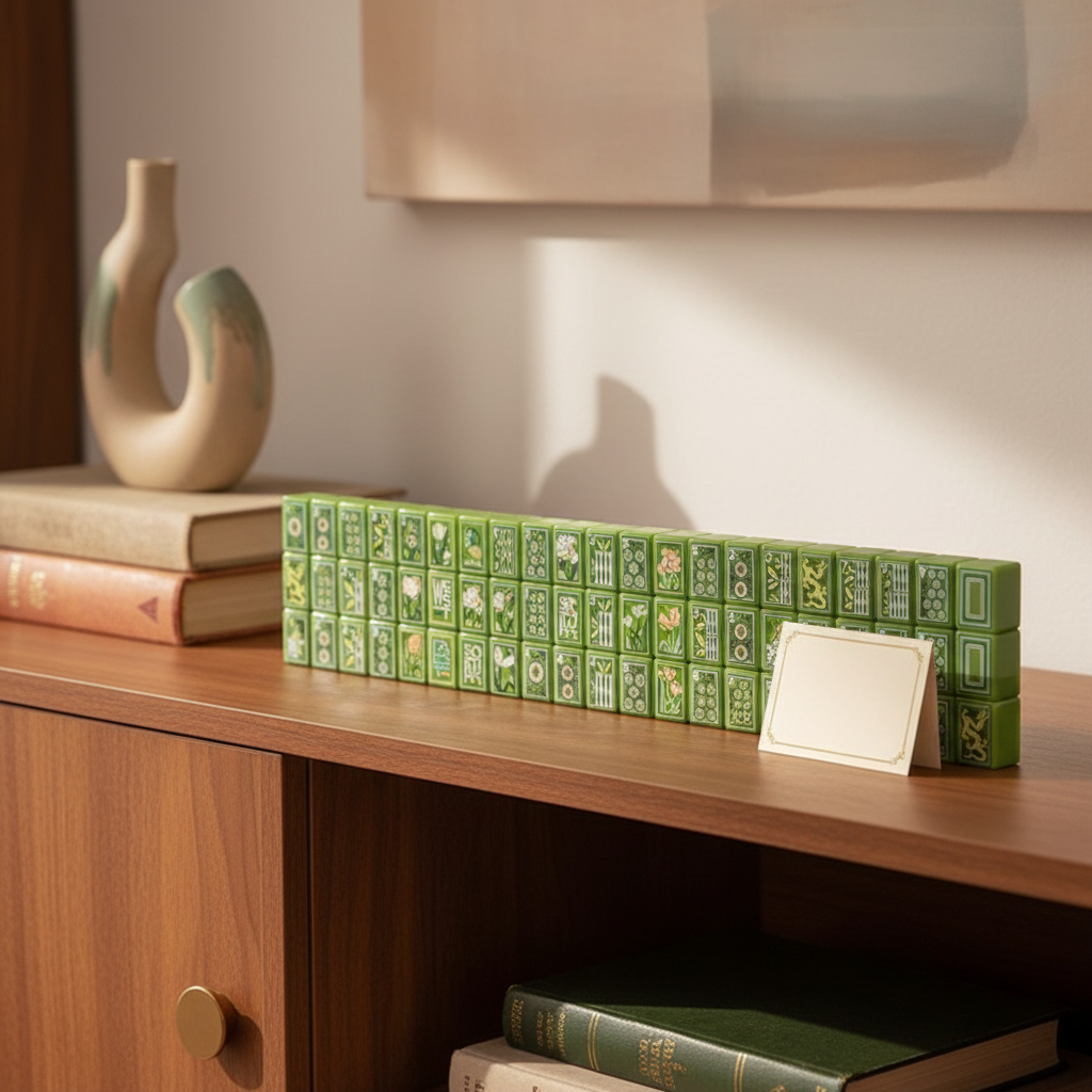 Green Peach American Mahjong Set