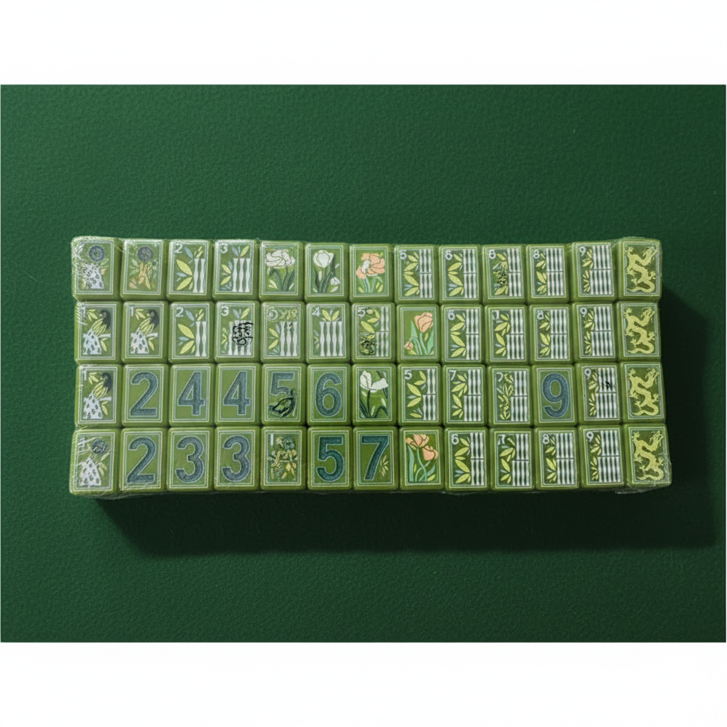 Green Peach American Mahjong Set