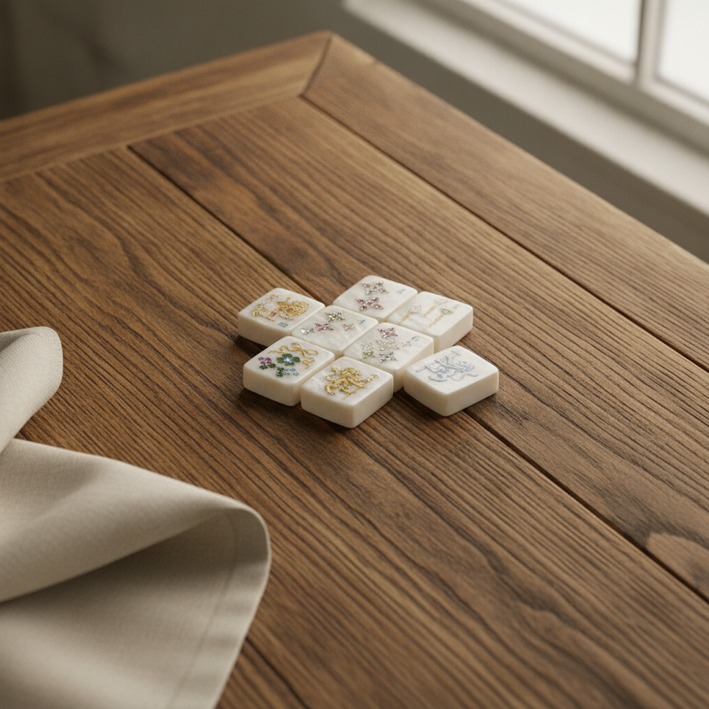 White Pearl Royal American Mahjong Set