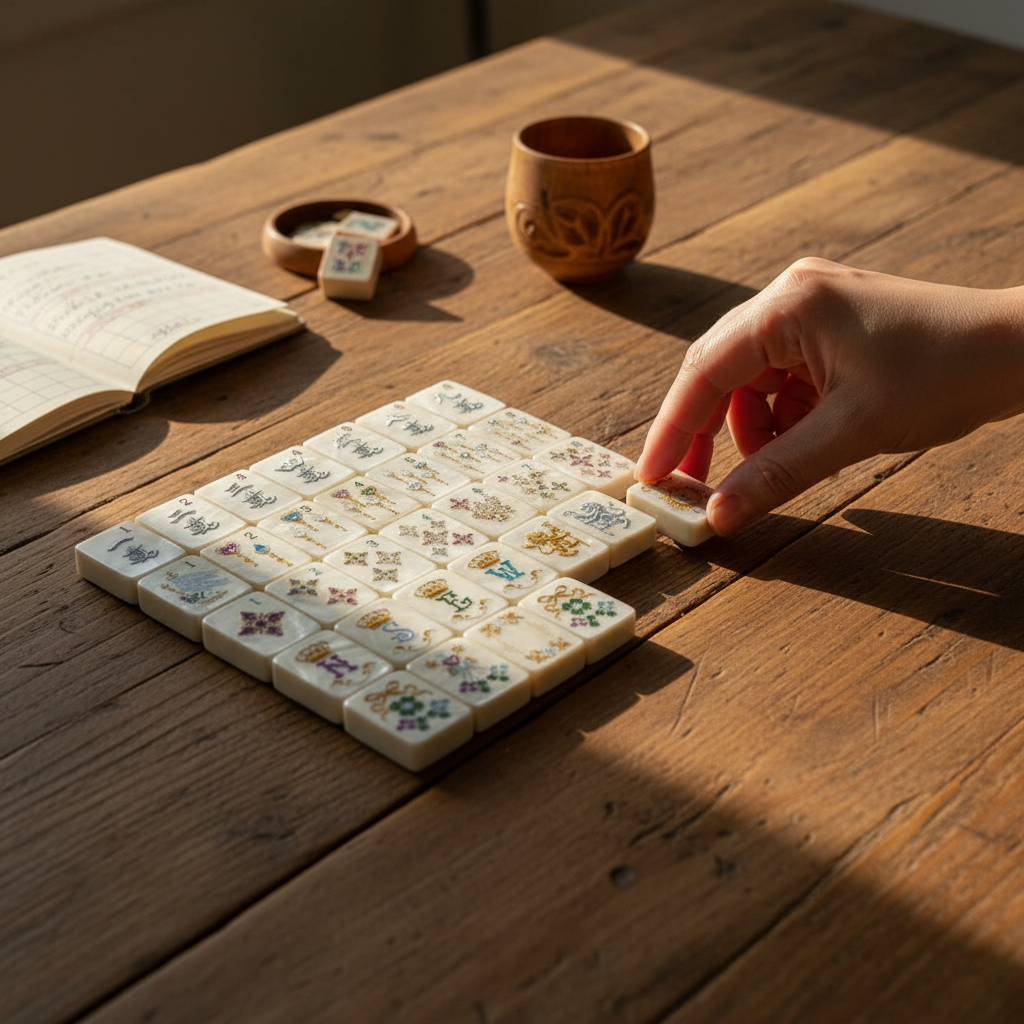 White Pearl Royal American Mahjong Set