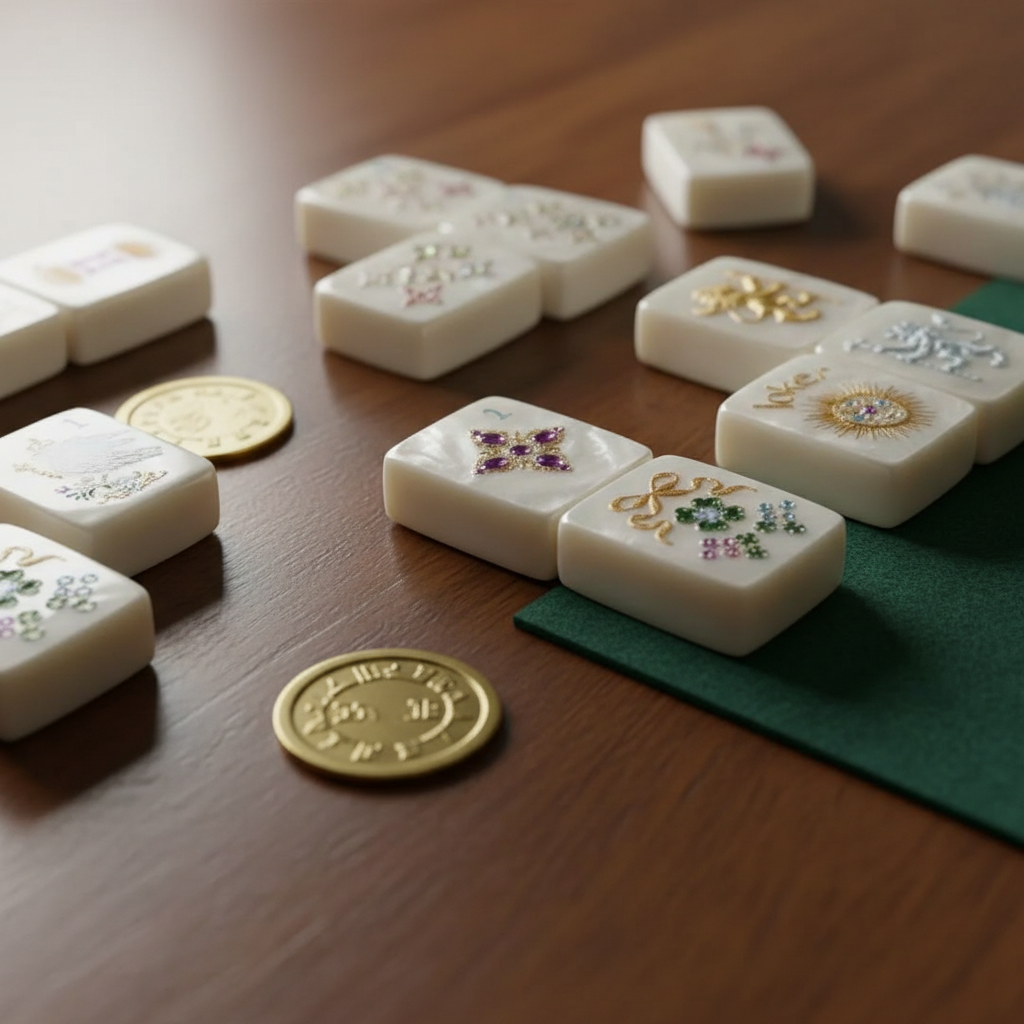 White Pearl Royal American Mahjong Set