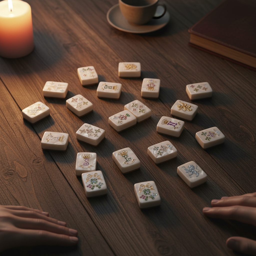 White Pearl Royal American Mahjong Set