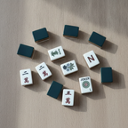 Teal & Brown Layered American Mahjong Set