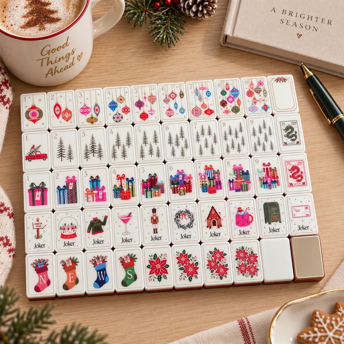 Christmas Keepsake American Mahjong Set