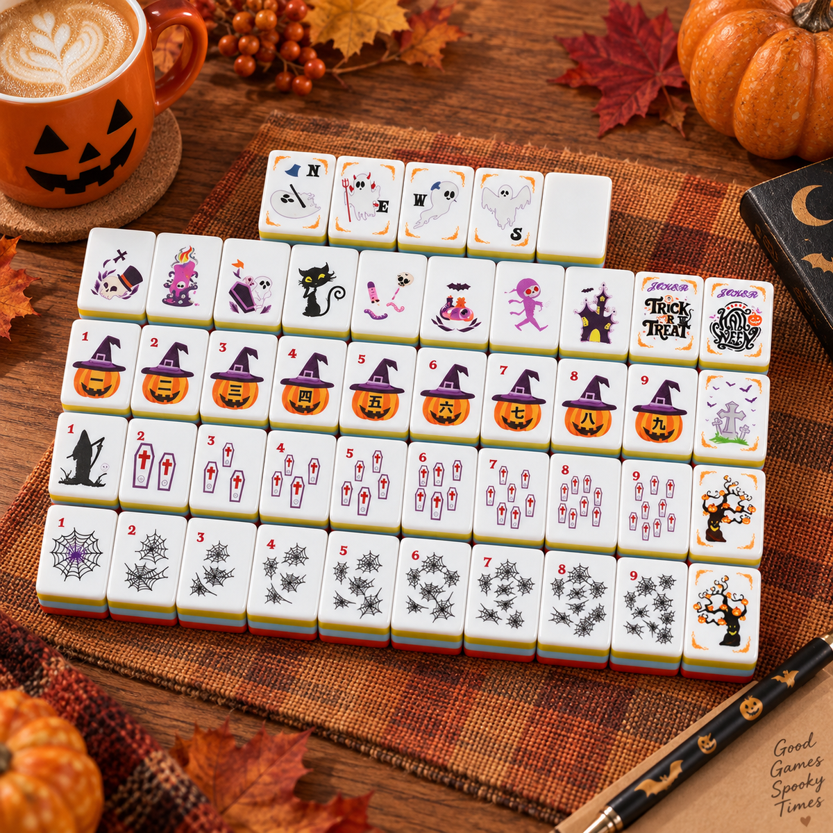 Pumpkin Patch Layered American Mahjong Set