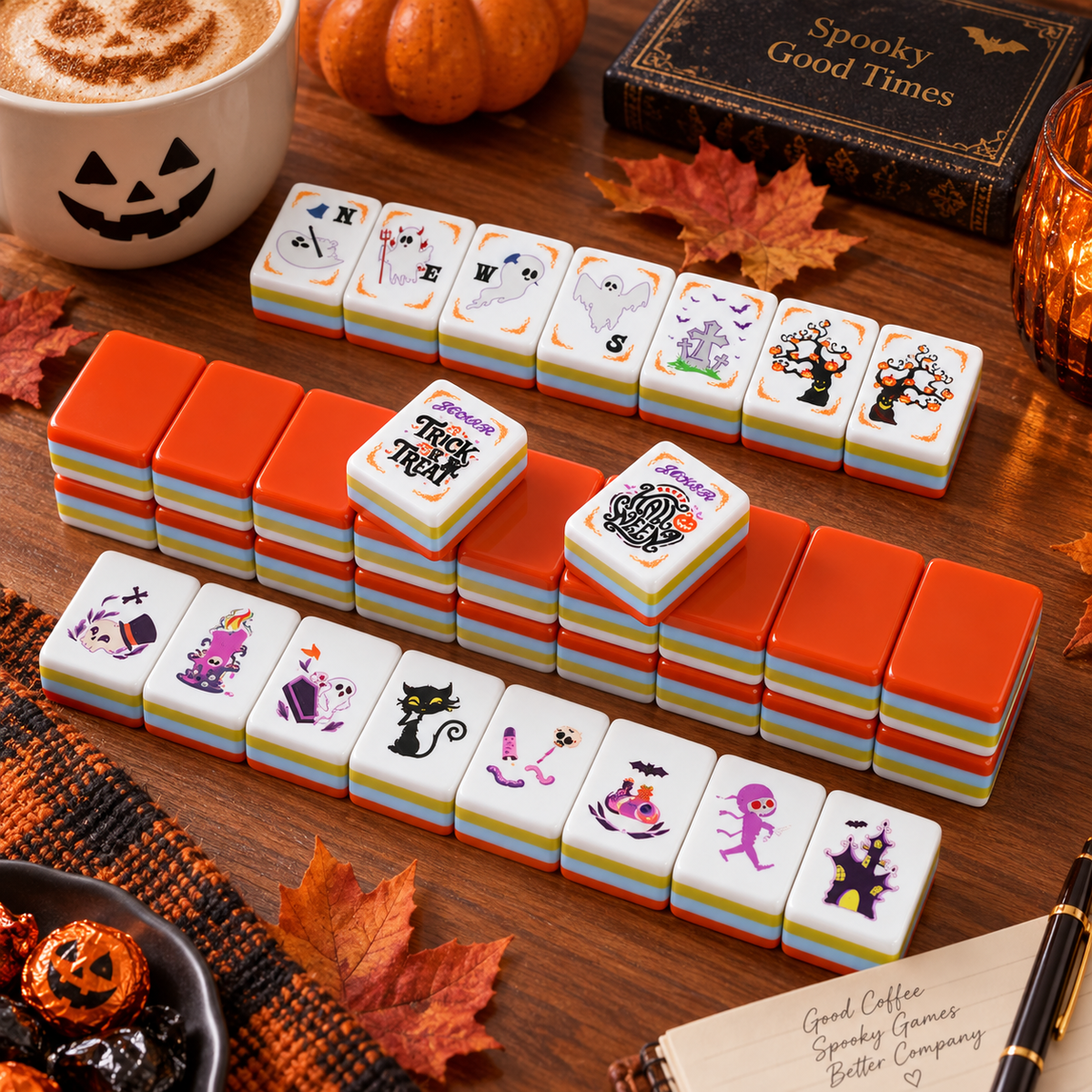 Pumpkin Patch Layered American Mahjong Set