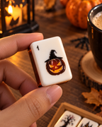 Midnight Cat Halloween American Mahjong Set