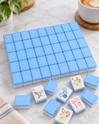 Blue Bow Garden American Mahjong Set