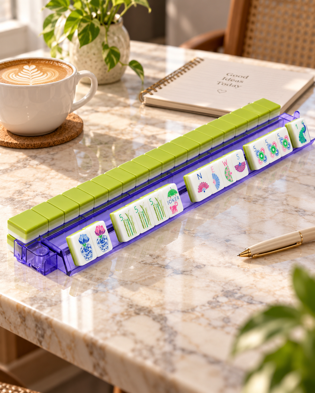 Lime Garden American Mahjong Set