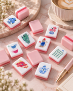 Pink Four-Layer American Mahjong Set