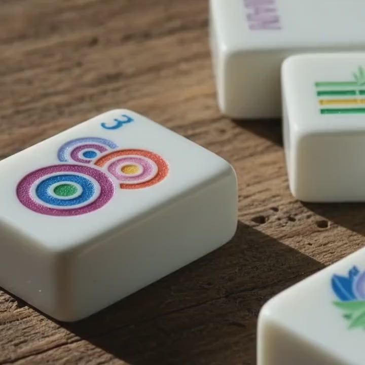 Green and peach three-layer acrylic American Mahjong tiles product video