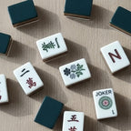 Teal & Brown Layered American Mahjong Set