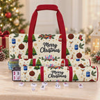 Christmas Mahjong Bag Set, 3 Piece American Mahjong Travel Tote and Storage Pouches for Tiles and Racks